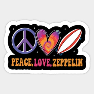 Peace Love & Zeppelin Sticker